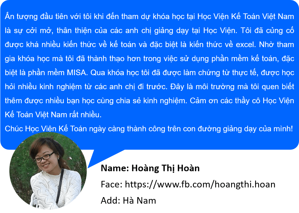 Cảm nhận học viên lớp kế toán mô phỏng