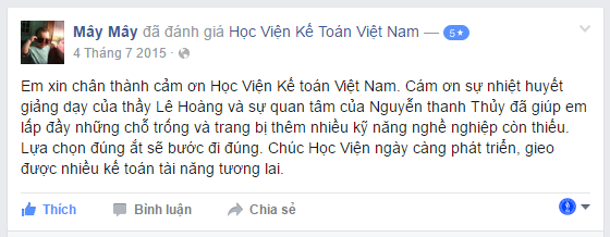 Học viên nói về Học Viện Kế Toán Việt nam